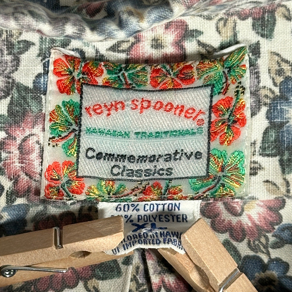 Vintage Reyn Spooner Hawaiian Shirt Adult EXTRA LARGE Floral Traditional USA 80s - Picture 5 of 10